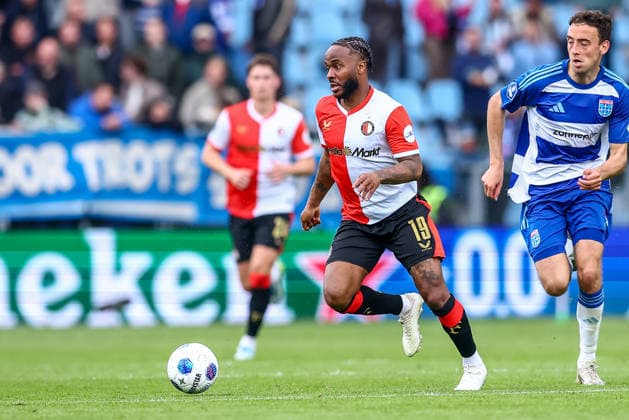 2026-05-17 PEC Zwolle v Feyenoord - Dutch Eredivisie ZWOLLE, NETHERLANDS - MAY 17: Raheem Sterling of Feyenoord runs with the ball during the Dutch Eredivisie match between PEC Zwolle and Feyenoord at MAC3Park on May 17, 2026 in Zwolle, Netherlands. Zwolle MAC3Park Netherlands Content not available for redistribution in The Netherlands directly or indirectly through any third parties. Copyright: xPieterxvanxderxWoudex