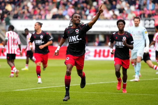Eredivisie: Sparta Rotterdam v Excelsior Rotterdam Rotterdam - Arthur Zagre of Excelsior Rotterdam during the 34th competition round of the 2025 2026 Eredivisie season. The match is set between Sparta Rotterdam and Excelsior Rotterdam at Het Kasteel on 17 May 2026 in Rotterdam, The Netherlands. (VK Sportphoto Nick Koole) Copyright: xNickxKoolex