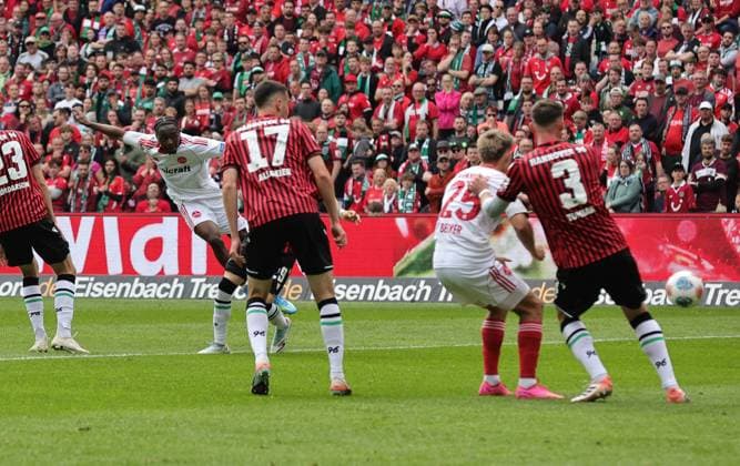 17 05 2026 Soccer Season 2024 2025 2 Soccer Bundesliga 34 Matchday Hannover 96 H96 1 FC Nuremberg FCN Club Sportfoto Zink DaMa xdaxmax DFL regulations prohibit any use of photographs as image sequences and or quasi video only for editorial use Goal Goal Shot to 0 1 Goalscorer Mohamed Ali Zoma 23, 1 FC Nuremberg FCN