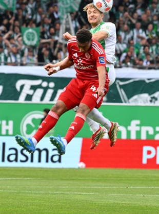 17 05 2026 Soccer Season 2025 2026 2 Soccer Bundesliga 34 Matchday SpVgg Greuther Fürth Kleeblatt Fortuna Düsseldorf Sportfoto Zink xwoxzix DFL regulations prohibit any use of photographs as image sequences and or quasi video only for editorial use Klaus Sima Suso 46, Fortuna Düsseldorf F95 Jannik Dehm 23, SpVgg Greuther Fürth