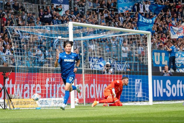 17 05 2026, xdaymx, Soccer 2 Bundesliga, Karlsruher SC VfL Bochum, Goal celebration of Shio Fukuda Karlsruher SC to 1 1 DFL DFB REGULATIONS PROHIBIT ANY USE OF PHOTOGRAPHS as IMAGE SEQUENCES and or QUASI VIDEO Karlsruhe
