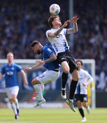 16 05 2026, Soccer 2 Bundesliga, SV Darmstadt 98 SC Paderborn, v l , Marco Richter SV Darmstadt 98 , Calvin Brackelmann SC Paderborn DFL DFB REGULATIONS PROHIBIT ANY USE OF PHOTOGRAPHS AS IMAGE SEQUENCES AND OR QUASI VIDEO xdcx Copyright: HMBxMedia Claus