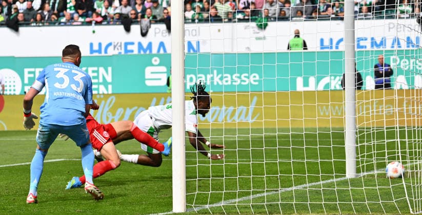 17 05 2026 Soccer Season 2025 2026 2 Soccer Bundesliga 34 Matchday SpVgg Greuther Fürth Kleeblatt Fortuna Düsseldorf Sportfoto Zink xwoxzix DFL regulations prohibit any use of photographs as image sequences and or quasi video only for editorial use Noel Futkeu 9, SpVgg Greuther Fürth erzielt Treffer Tor Torschuß zum 3 0