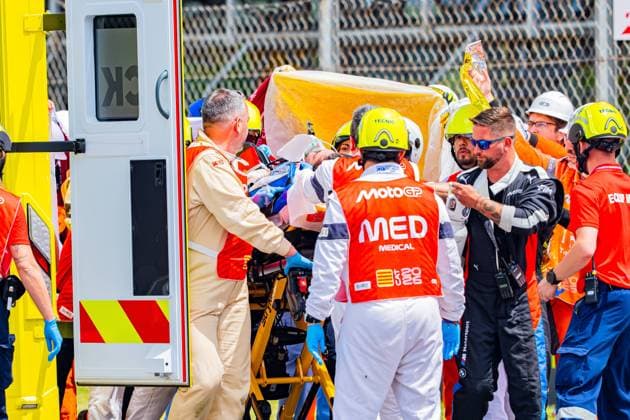 Alex Marquez (73 ESP Gresini Racing) suffers a serious accident during the race at the MotoGP Catalonia Grand Prix 2026 in Montmelo Spain on 16 May 2026 Cordon Press 