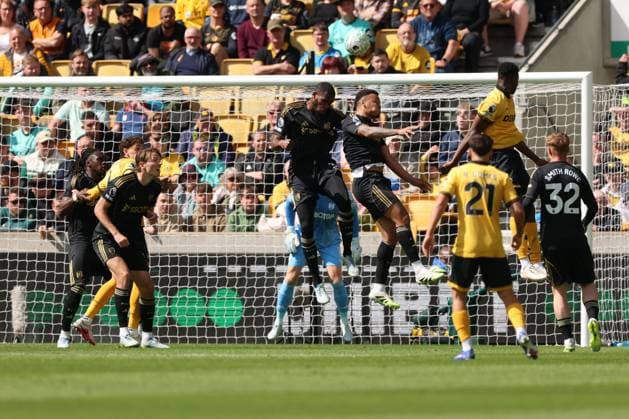 Issa Diop of Fulham clears. Wolverhampton Wanderers v Fulham, Premier League, Football, Molineux, Wolverhampton, UK - 17 May 2026Wolverhampton Molineux United Kingdom EDITORIAL USE ONLY No use with unauthorised audio, video, data, fixture lists, club league logos or live services. Online in-match use limited to 120 images, no video emulation. No use in betting, games or single club league player publications. Copyright: xRyanxBrowne Shutterstockx 16877463ct
