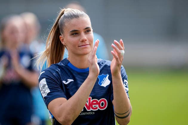 Selina Cerci TSG, 29 , single picture, single photo, action, action, player, player of TSG 1899 Hoffenheim, at her farewell, farewell from the club, action, action, 17 05 2026, Sinsheim Hoffenheim Germany , Football, Google Pixel Women Bundesliga, TSG 1899 Hoffenheim RB Leipzig, DFB DFL REGULATIONS PROHIBIT ANY USE OF PHOTOGRAPHS AS IMAGE SEQUENCES AND OR QUASI VIDEO xozx