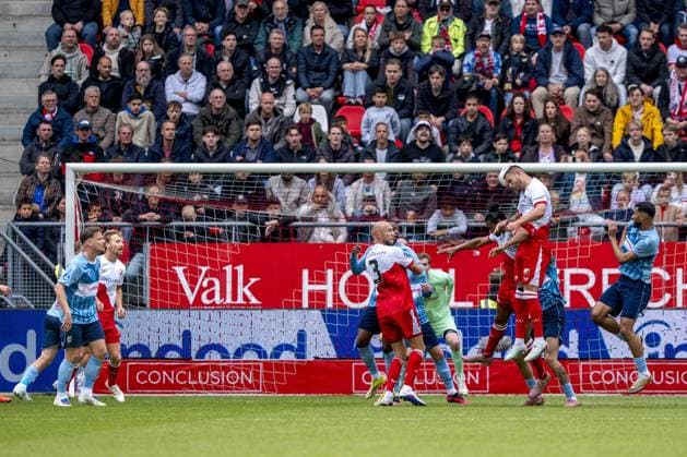 UTRECHT - (lr) Mike van der Hoorn, Marko Kerkez, Mike Eerdhuijzen, Yassin Oukili during the Dutch Eredivisie match between FC Utrecht and Fortuna Sittard at Galgenwaard Stadium on 17 May 2026 in Utrecht, the Netherlands. RONALD HOOGENDOORN ANP Eredivisie 2025-2026 xVIxANPxSportx xxANPxIVx 558549092 originalFilename: 558549092.jpg