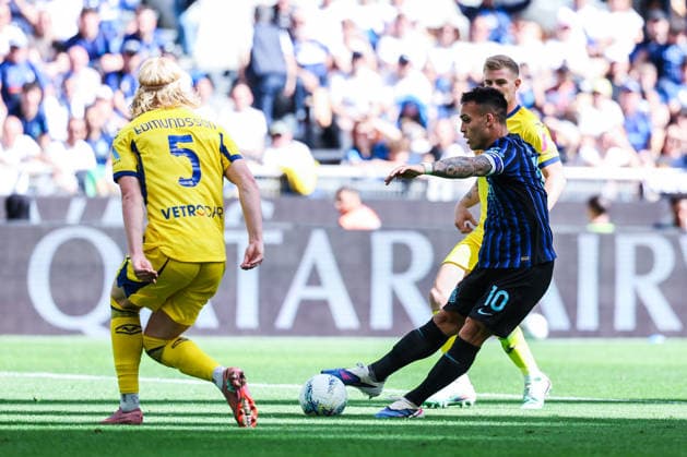 FC Internazionale vs Hellas Verona FC Serie A 2025 26 17 05 2026 Lautaro Martinez of FC Internazionale seen in action during Serie A 2025 26 football match between FC Internazionale and Hellas Verona FC at San Siro Stadium in Milan, Italy Copyright: xBEAUTIFULxSPORTS Carabellix
