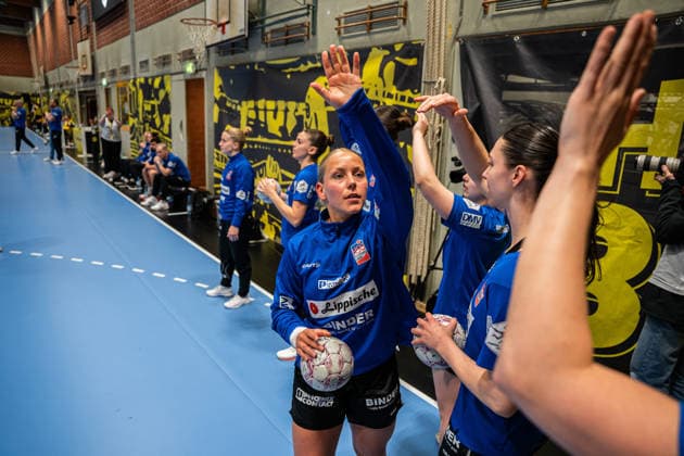 HSG Blomberg Lippe GER vs Borussia Dortmund GER Handball, 1 Handball Bundesliga Women, Final, Match 1, 17 5 2026, Season 2025 2026, Dortmund Judith Tietjen HSG Blomberg Lippe, 22 at Aufwearmen Dortmund Sporthalle Wellinghofen Germany