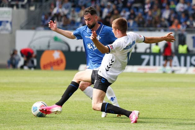 2026 05 17 xjfx 2 Bundesliga SV Darmstadt 98 SC Paderborn v l , Marco Richter SV Darmstadt 98 , Filip Bilbija SC Paderborn , zweikampf, action, aktion, battles for the Ball DFL DFB REGULATIONS PROHIBIT ANY USE OF PHOTOGRAPHS as IMAGE SEQUENCES and or QUASI VIDEO Copyright: JoaquimxFerreira