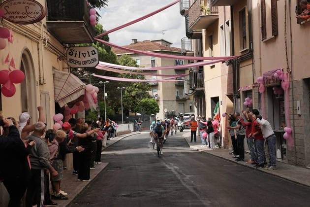 The pack rides during Stage 9 of the Giro d™Italia from Cervia to Corno alle Scale, Italy, Sunday May 17, 2026.  Copyright: xMarcoxAlpozzi LaPressex