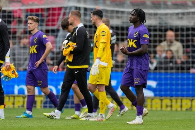ALKMAAR , 17-05-2026 , AFAS stadium , season 2025 2026 , Dutch Eredivisie football , match between AZ and NAC Breda , Picture shows dejection after the match game by NAC Breda player Moussa Soumano AZ - NAC  x203761047x Copyright: