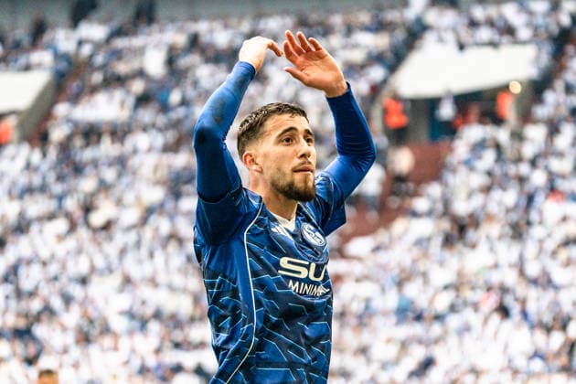 Germany 2 Bundesliga 2025 2026, Matchday 34 FC Schalke 04 vs Eintracht Braunschweig 17 05 2026 Veltins Arena Gelsenkirchen, North Rhine-Westphalia Goalscorer for the 1 0 goal Aouchiche, Adil Cheers Joy Emotions Copyright: xCelinaxLeiersx