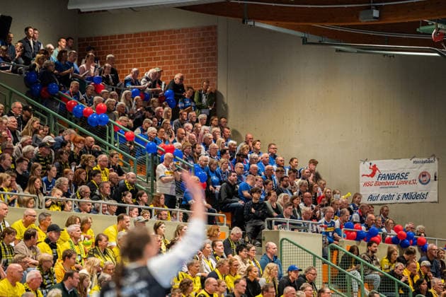 HSG Blomberg Lippe GER vs Borussia Dortmund GER Handball, 1 Handball Bundesliga Women, Final, Match 1, 17 5 2026, Season 2025 2026, Dortmund The fans of HSG Blomberg Lippe GER Dortmund Sporthalle Wellinghofen Germany