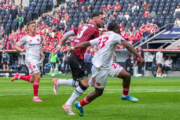 Germany Soccer 2 Bundesliga, Season 2025 26, Matchday 34, Hannover 96 vs 1 FC Nürnberg, 17 05 2026, Heinz von Heiden Arena Hannover, Lower Saxony Goal kick to 2 2 by Mohamed Ali Zoma 1 FC Nürnberg, 23 Copyright: xLeonxFrickx