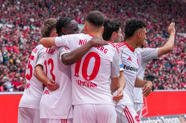 Germany Soccer 2 Bundesliga, Season 2025 26, Matchday 34, Hannover 96 vs 1 FC Nuremberg, 17 05 2026, Heinz von Heiden Arena Hannover, Lower Saxony Goal celebration to 2 2 by Mohamed Ali Zoma 1 FC Nuremberg, 23 Joy Cheering Emotions Copyright: xLeonxFrickx