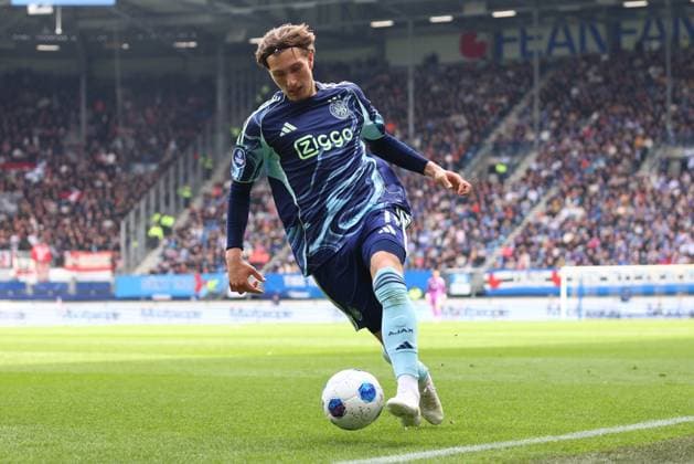 HEERENVEEN , 17-05-2026 , Abe Lenstra Stadium , season 2025 2026 , Dutch Eredivisie football , match between SC Heerenveen - Ajax , picture shows Ajax player Mika Godts Heerenveen - Ajax  x203761358x Copyright: