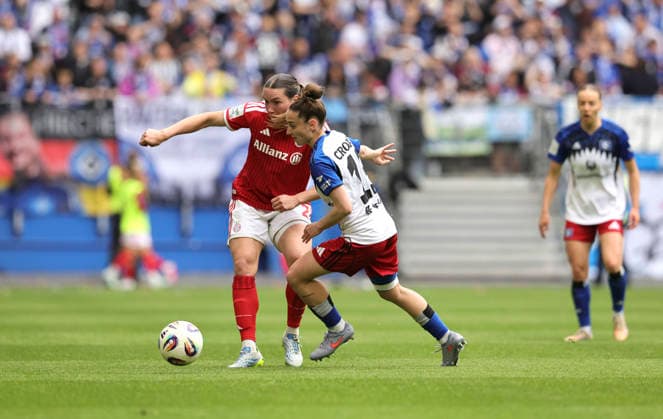 Photo Vanessa GILLES FC Bayern vs Michela CROATTO HSV Fußball Pixel Bundesliga der Frauen 26 Spieltag am So 17 05 2026 Hamburger SV FC Bayern München
