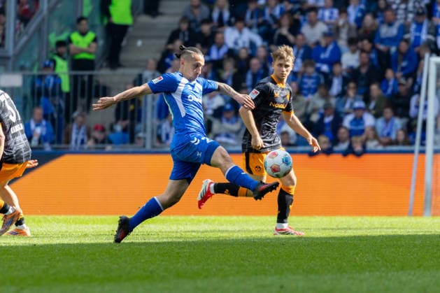 Germany 2 Bundesliga, Matchday 34, Season 2025 2026, 1 FC Magdeburg vs 1 FC Kaiserslautern Avnet Arena Magdeburg Atik Baris 1 FC Magdeburg, 23 Copyright: xMichellexLukax