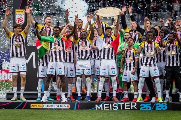 Football, Austria, Linzer ASK celebrates championship after victory against Austria Vienna