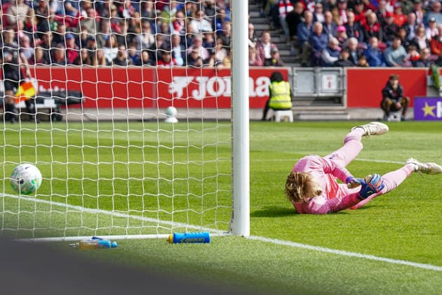 17th May 2026; Gtech Community Stadium, Brentford, London, England; Premier League Football, Brentford versus Crystal Palace; Adam Wharton of Crystal Palace FC scores in the 51st minute for 2-1 DuncanxJack