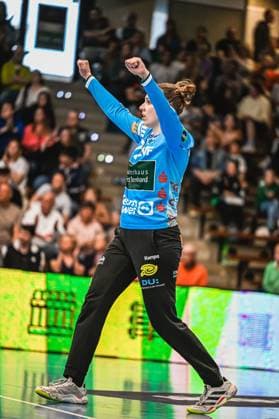 Scene with Celina Meißner 61 Frisch auf Göppingen Women in the EWS Arena Goalkeeper Celina Meißner 61 Frisch auf Göppingen Women in action Copyright: xspeedshotx