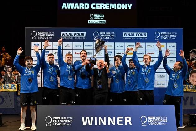 Table tennis, CL, 1. FC Saarbrücken wins title after beating Nimes-Montpellier in the final