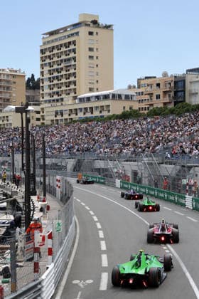 FE Racing cars drive past the marina, Race 2, FIA Formula E World Championship Season 12, Monaco E Prix, MonteCarlo, MC, 17 05 2026, FE