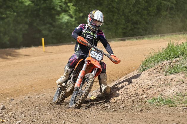 Tom Militzer 98 KTM 250 , Germany, Motorsport, ADAC Motocross Schopfheim 2026, Baden Württemberg Motocross Championship OPEN, 1 round, 17 05 2026, Schopfheim Motocross Race Track Germany Copyright: xGrantxHubbsx