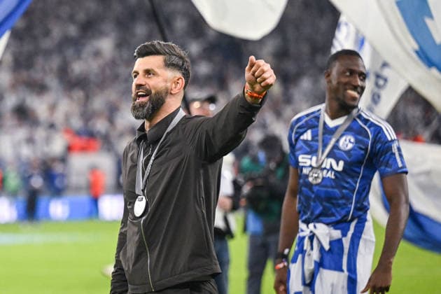 17 05 2026, Football, 2 Bundesliga, Season 2025 2026, Matchday 34, FC Schalke 04 Eintracht Braunschweig, Coach Miron Muslic FC Schalke 04 xRHR PHOTO YYx Copyright: KROEGER RHR-FOTOx RHR-FOTO YY