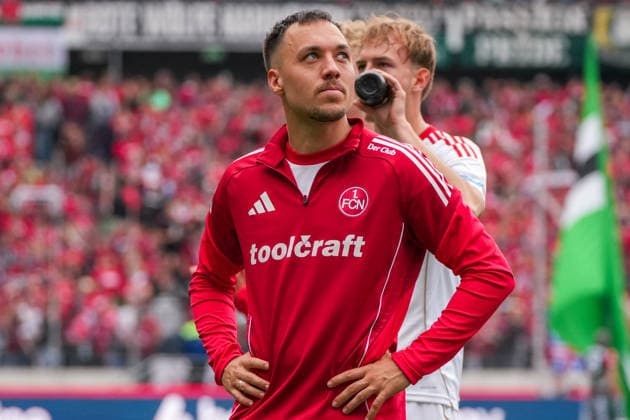 Germany Soccer 2 Bundesliga, Season 2025 26, Matchday 34, Hannover 96 vs 1 FC Nürnberg, 17 05 2026, Heinz von Heiden Arena Hannover, Lower Saxony Julian Justvan 1 FC Nürnberg, 10 Copyright: xLeonxFrickx