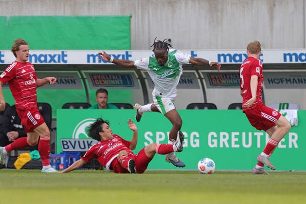 Noel Futkeu, Fürth, in the second round match of the 2025 2026 season between SpVgg Greuther Fürth and Fortuna Düsseldorf 3 0 in Fürth 17 05 2026