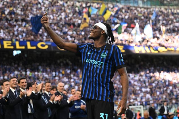 Mg Milano 17 05 2026 - campionato di calcio serie A Inter-Hellas Verona foto Matteo Gribaudi Image nella foto: Yann Bissseck 