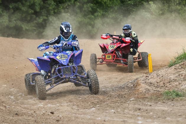 Matteo Stiller 35 DEU Yamaha and Adam Tucek 91 CZE Yamaha , Germany, Motorsport, ADAC Motocross Schopfheim 2026, DMX Quad German Championship, 1 round, 17 05 2026, Schopfheim Motocross Race Track Germany Copyright: xGrantxHubbsx