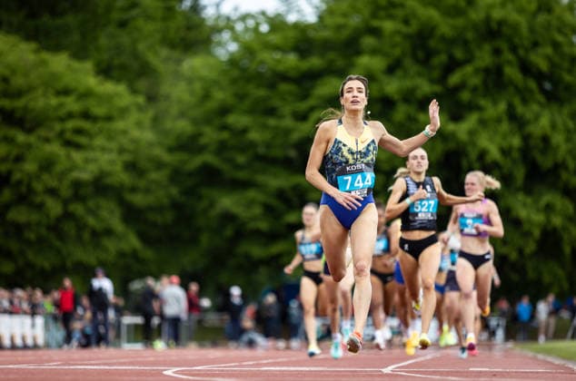 35 International Runners Meeting Pliezhausen, 17 05 2026 On the finish line Lara Tortell GER Athletics Team Karben wins the womens 1000m 35 International Runners Meeting on 17 05 2026 at the Schönbuchstadion in Pliezhausen Baden Württemberg Copyright: xBEAUTIFULxSPORTS R.xSchmittx