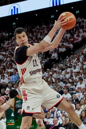 German Basketball Bundesliga BBL , FC Bayern Munich Basketball vs VET CONCEPT GLADIATORS Trier, Munich FC Bayern Basketball, Trier VET CONCEPT GLADIATORS, 2026 05 17 in Munich SAP Garden LUCIC Vladimir FC Bayern Munich Basketball Small Forward SF Nr11 FCBB11 sportworld Munich SAP Garden Bayern Germany