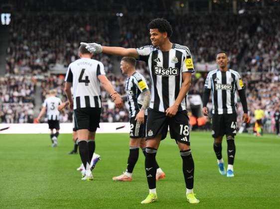 William Osula of Newcastle United celebrates scoring their second goal with a Michael Jackson tribute Newcastle United v West Ham United, Premier League, Football, St James Park, Newcastle, UK - 17 May 2026Newcastle St James Park United Kingdom EDITORIAL USE ONLY No use with unauthorised audio, video, data, fixture lists, club league logos or live services. Online in-match use limited to 120 images, no video emulation. No use in betting, games or single club league player publications. Copyright: xRichardxLee Shutterstockx 16877466ak