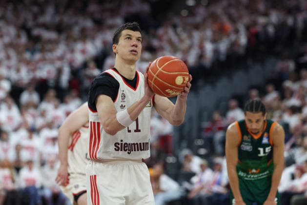 Vladimir Lucic FC Bayern Basketball, 11 with ball, GER, FC Bayern Basketball vs Vet Concept Gladiators Trier, Basketball, easycredit Basketball Bundesliga, Playoffs, quarter-finals season 2025 2026, 17 05 2026, GER, FC Bayern Basketball vs Vet Concept Gladiators Trier, Basketball, easycredit Basketball Bundesliga, Playoffs, quarter-finals season 2025 2026, 17 05 2026 Munich Copyright: xEibner-Pressefoto JennixMaulx EP_JML