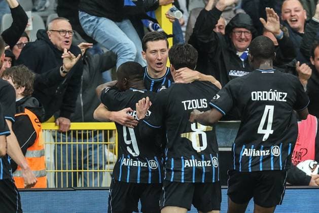 Club s Hans Vanaken celebrates after scoring during a game between Belgian soccer team Club Brugge KV and Royale Union Saint-Gilloise, Sunday 17 May 2026 in Brugge, on day 8 of the Champion s Play-Off (PO 1) competition of the Jupiler Pro League. BRUNOxFAHY x174182753x