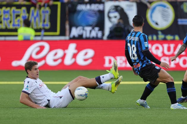 Bologna s Eivind Helland during the Serie A soccer match between Atalanta and Bologna at the New Balance Arena Stadium in Bergamo Italy - Sunday, 17 may 2026. - Soccer .  Copyright: xAlbertoxMariani LaPressex