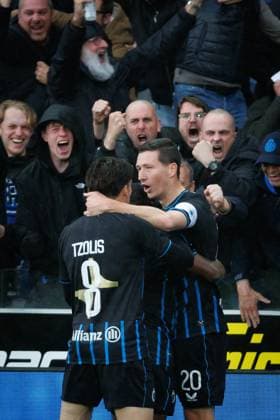 Club s Hans Vanaken celebrates after scoring during a game between Belgian soccer team Club Brugge KV and Royale Union Saint-Gilloise, Sunday 17 May 2026 in Brugge, on day 8 of the Champion s Play-Off (PO 1) competition of the Jupiler Pro League. KURTxDESPLENTER x174183115x