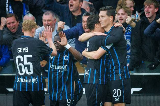 Club s Hans Vanaken celebrates after scoring during a game between Belgian soccer team Club Brugge KV and Royale Union Saint-Gilloise, Sunday 17 May 2026 in Brugge, on day 8 of the Champion s Play-Off (PO 1) competition of the Jupiler Pro League. KURTxDESPLENTER x174183189x