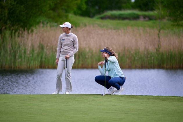 GER, Winsen Luhe , Amundi German Masters, Ladies European Tour LET , 14 05 17 05 2026 , Green Eagle Golf Courses, Round 4, Alexandra Foersterling Germany , Sara Kouskova Czech Republic , Round 4, Saturday 17 05 2026, GER, Winsen Luhe , Amundi German Masters, Ladies European Tour LET , 14 05 17 05 2026 , Green Eagle Golf Courses, Copyright: xClaudiusxRauchx
