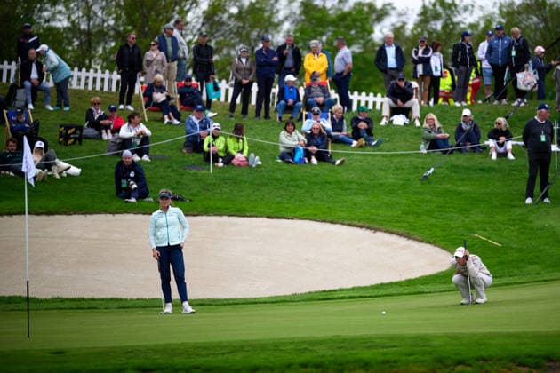 GER, Winsen Luhe , Amundi German Masters, Ladies European Tour LET , 14 05 17 05 2026 , Green Eagle Golf Courses, Round 4, Sara Kouskova Czech Republic , Alexandra Foersterling Germany , Hole 18, Round 4, Saturday 17 05 2026, GER, Winsen Luhe , Amundi German Masters, Ladies European Tour LET , 14 05 17 05 2026 , Green Eagle Golf Courses, Copyright: xClaudiusxRauchx