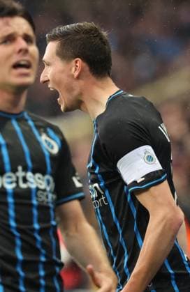 Club s Hans Vanaken celebrates after scoring during a game between Belgian soccer team Club Brugge KV and Royale Union Saint-Gilloise, Sunday 17 May 2026 in Brugge, on day 8 of the Champion s Play-Off (PO 1) competition of the Jupiler Pro League. VIRGINIExLEFOUR x174183645x