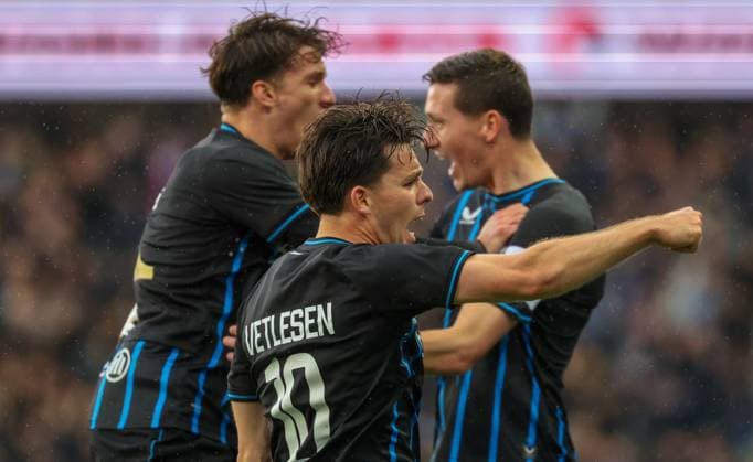 Club s Hans Vanaken celebrates after scoring during a game between Belgian soccer team Club Brugge KV and Royale Union Saint-Gilloise, Sunday 17 May 2026 in Brugge, on day 8 of the Champion s Play-Off (PO 1) competition of the Jupiler Pro League. VIRGINIExLEFOUR x174183950x