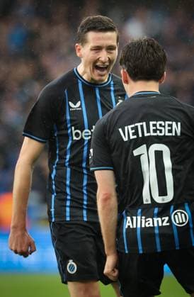 Club s Hans Vanaken celebrates after scoring during a game between Belgian soccer team Club Brugge KV and Royale Union Saint-Gilloise, Sunday 17 May 2026 in Brugge, on day 8 of the Champion s Play-Off (PO 1) competition of the Jupiler Pro League. VIRGINIExLEFOUR x174184135x