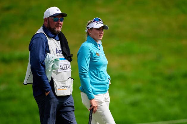 GER, Winsen Luhe , Amundi German Masters, Ladies European Tour LET , 14 05 17 05 2026 , Green Eagle Golf Courses, Round 4, Casandra Alexander Southafrica , with caddy, Round 4, Saturday 17 05 2026, GER, Winsen Luhe , Amundi German Masters, Ladies European Tour LET , 14 05 17 05 2026 , Green Eagle Golf Courses, Copyright: xClaudiusxRauchx