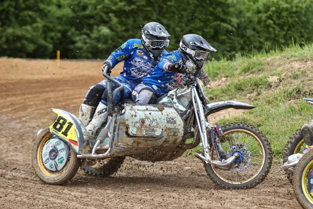 Michel Schmidt and Clemens Fäth DEU 81 WSP Zabel , Germany, Motorsport, ADAC Motocross Schopfheim 2026, DMX Sidecar German Championship, 1 round, 17 05 2026, Schopfheim Motocross Race Track Germany Copyright: xGrantxHubbsx