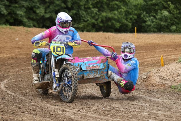 Mark Tellermann and Leon Tellermann DEU 101 WSP KTM , Germany, Motorsport, ADAC Motocross Schopfheim 2026, DMX Sidecar German Championship, 1 round, 17 05 2026, Schopfheim Motocross Race Track Germany Copyright: xGrantxHubbsx